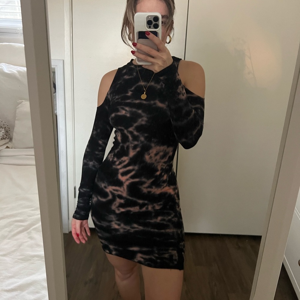 Tie Dye Long Sleeve Dress